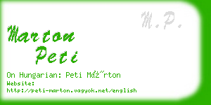 marton peti business card